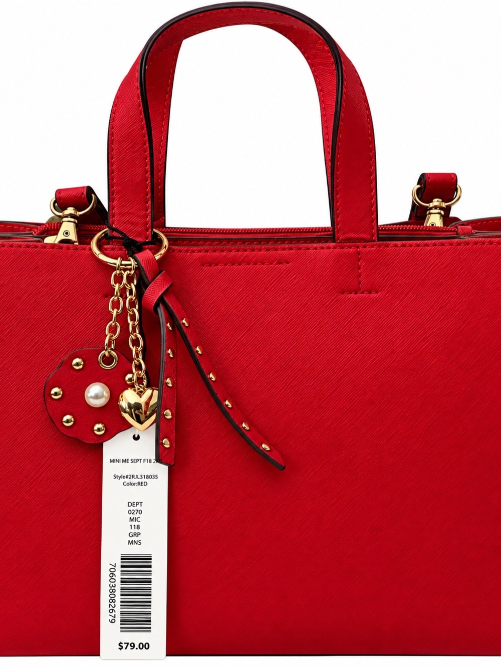 Kate Spade New York Red Saffiano Satchel Handbag Purse Gold Hardware w/ Strap